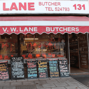 V W Lane butchers Bath Road